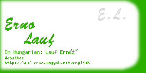 erno lauf business card